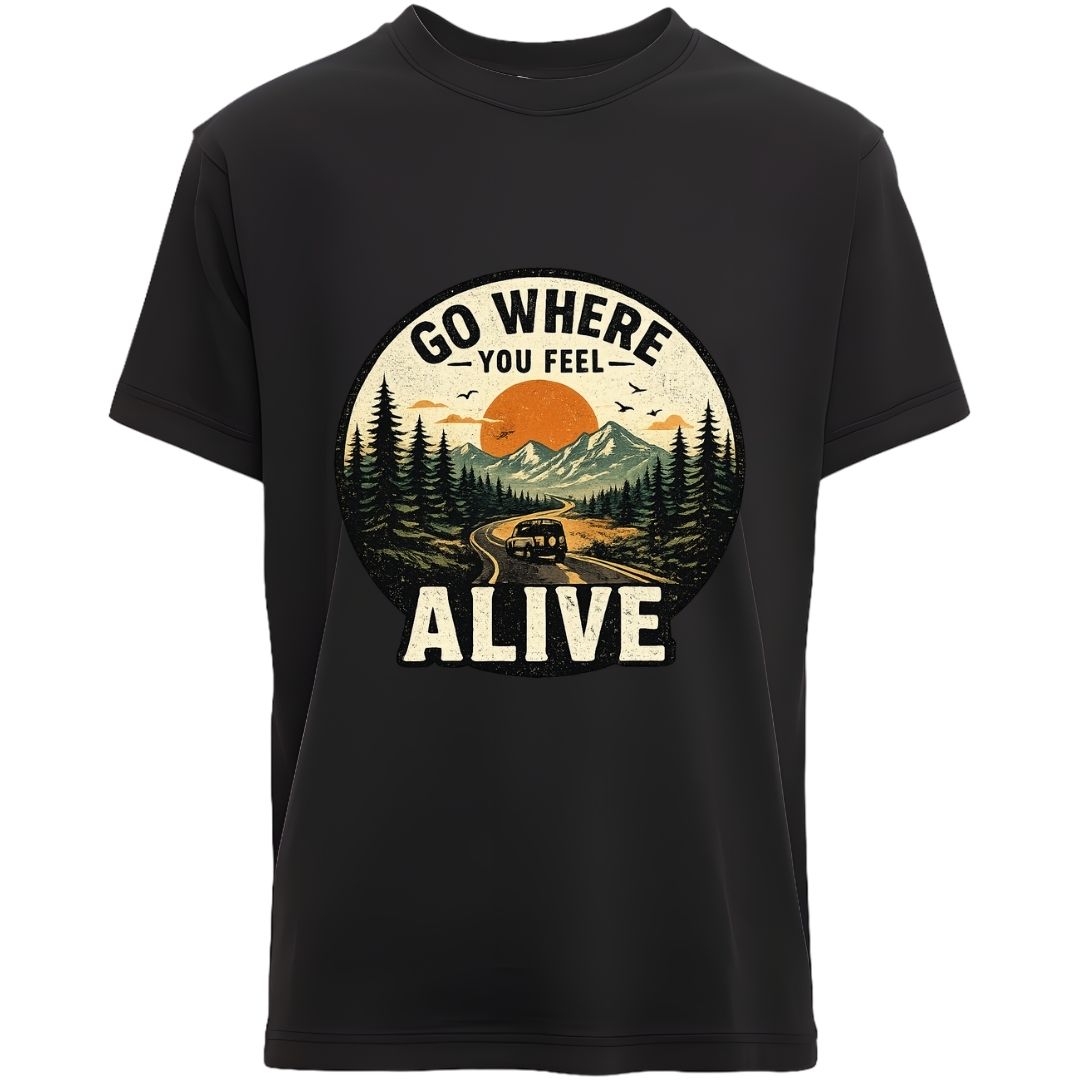 Unisex Traveller Black/Blue T-Shirt